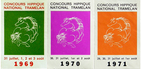 Werbe-Vignetten Tramelan, 1969-71